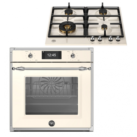 BERTAZZONI FHER6117CTAX3 + P604LHERAX Σετ Εντοιχισμού Φούρνος Ατμού & Εστία Αερίου